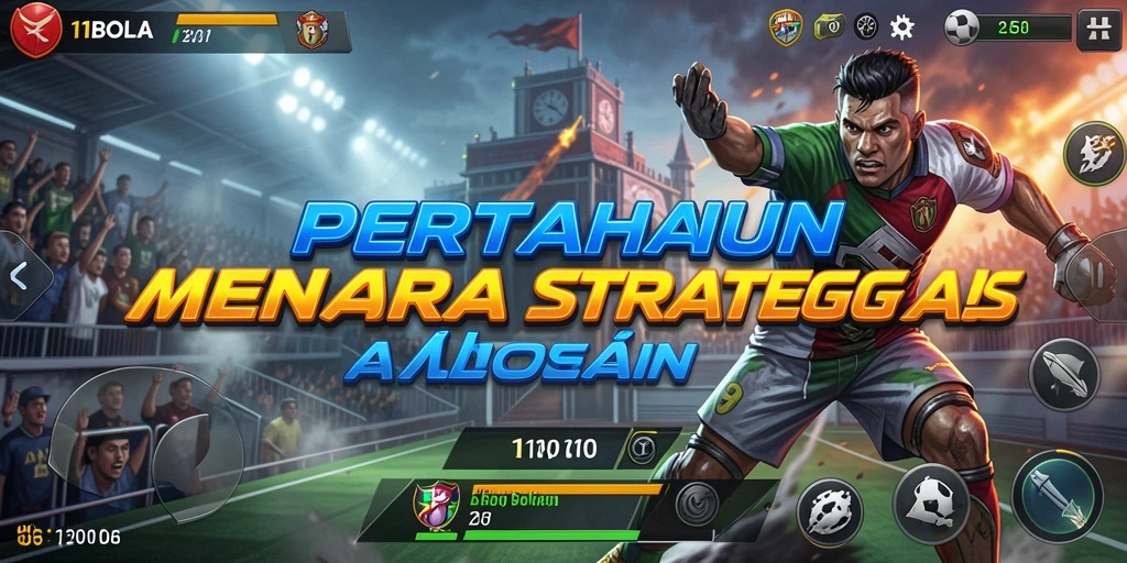 Tampilan gameplay seru dari 11BOLA yang menunjukkan strategi Tower Defense.