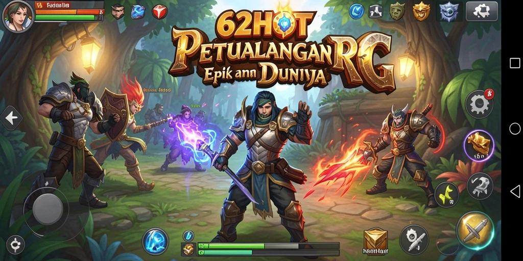 Tangkapan layar 62HOT menampilkan aksi seru dalam petualangan RPG.