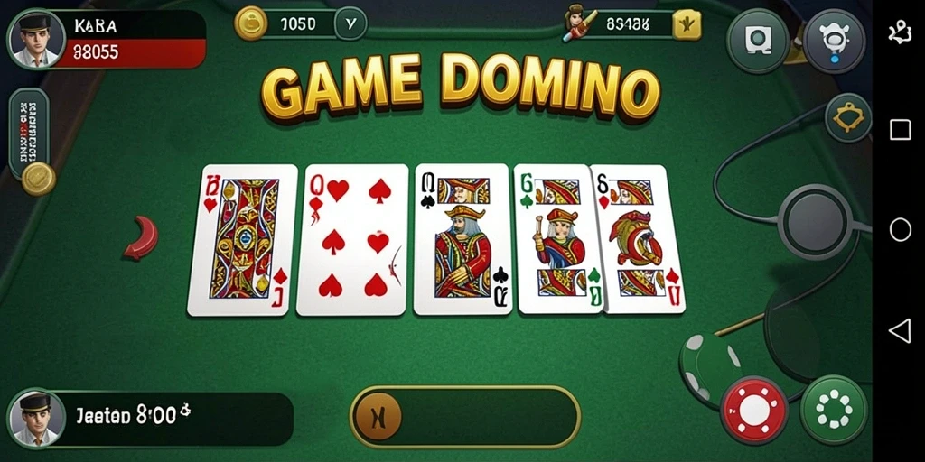 Tampilan gameplay seru dalam aplikasi Domino 8055.