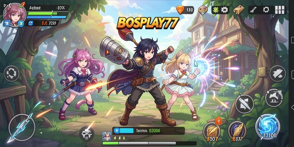 Tampilan gameplay yang seru dan interaktif di BOSPLAY77.