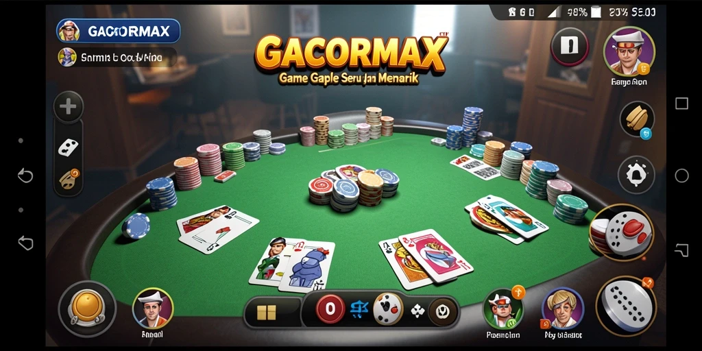 Tampilan gameplay GACORMAX yang seru dan menarik dalam permainan Gaple.