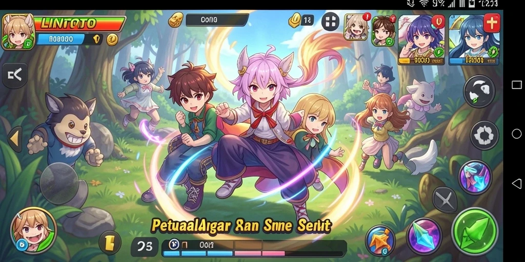 Screenshot dari gameplay seru LINITOTO yang penuh warna.