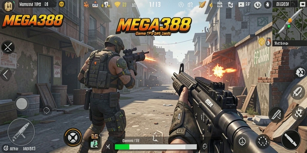 Tampilan gameplay MEGA388 yang mendebarkan dengan aksi pertempuran seru.