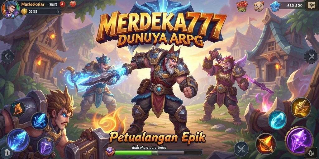 Tampilan gameplay seru dalam dunia ARPG MERDEKA777.