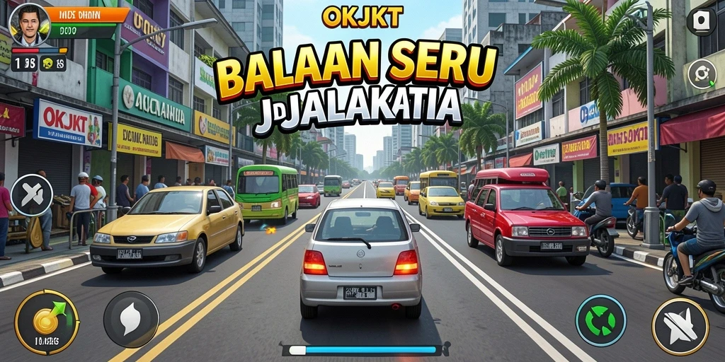 Tampilan menarik dari balapan di jalanan Jakarta.
