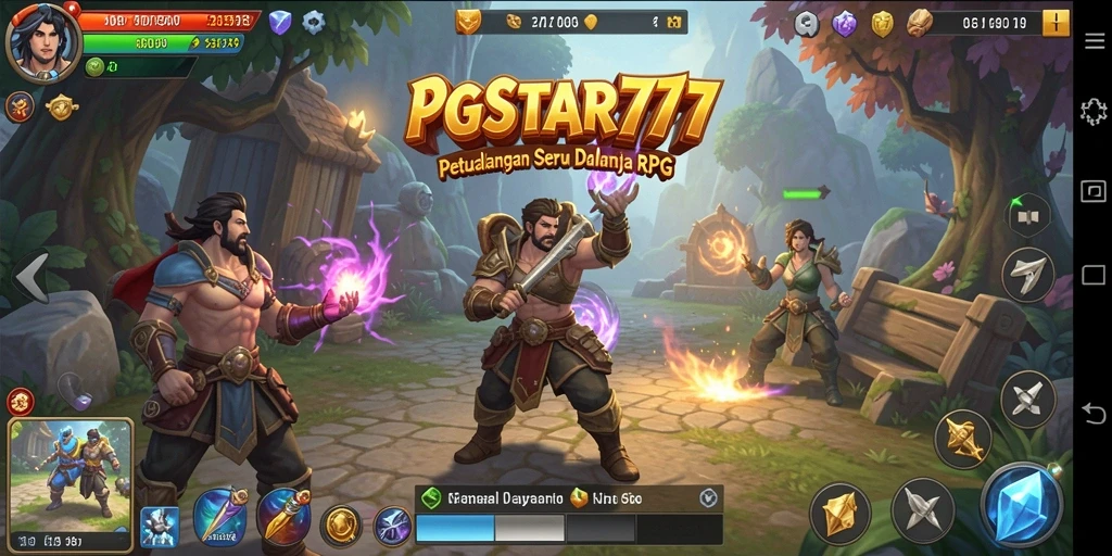 Tangkapan layar gameplay RPG PGSTAR777 yang menawan dan penuh aksi.