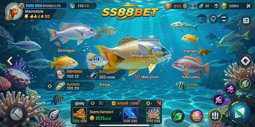 Tampilan gameplay SS88BET yang penuh aksi Tembak Ikan.