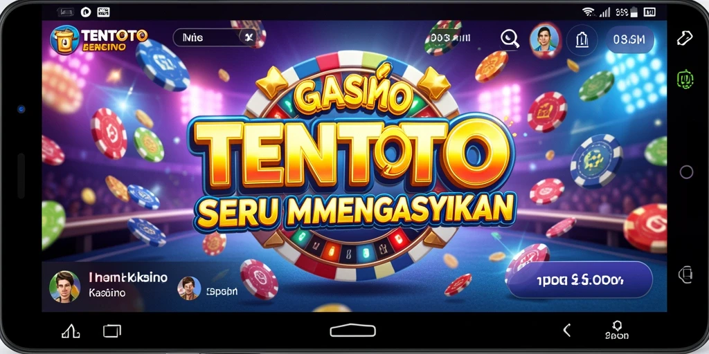 Tangkapan layar gameplay seru TENTOTO yang menampilkan keramaian kasino.