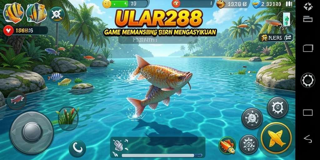 Tampilan gameplay seru di ULAR288 dengan suasana memancing yang menenangkan.
