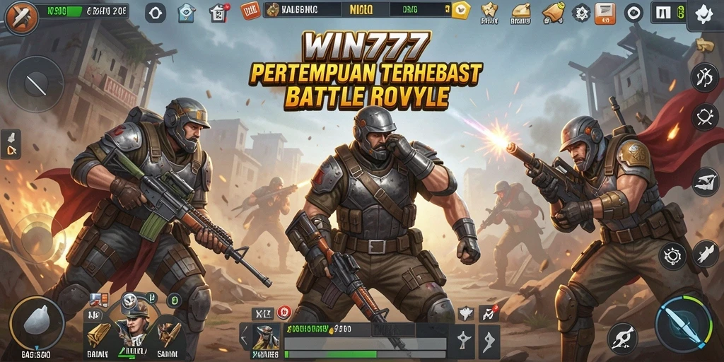 Gameplay mendebarkan dalam pertempuran Battle Royale.