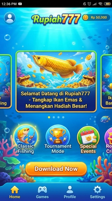 Menu pilihan aplikasi di aplikasi rupiah777.